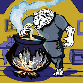 Барс алхимик. Разработка персонажа. Финальный рендер