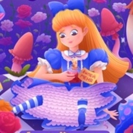 Обложка для книги "Алиса в стране чудес"