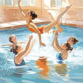 Юные синхронистки