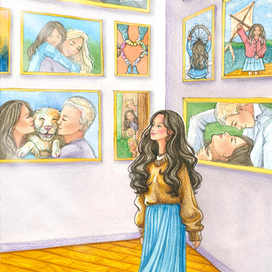 В галерее собственных воспоминаний. Иллюстрация для карт МАК