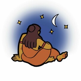 Вишвамитра смотрит на ночное небо