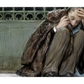 Ф. М. Достоевский "Подросток" заставка к 9 главе.