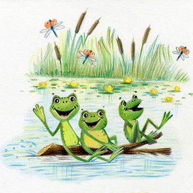 Иллюстрацияк стихотворению "Пруд"