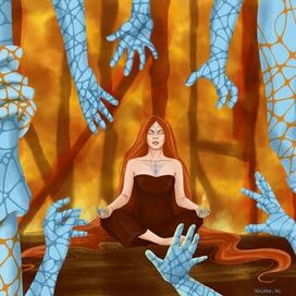 Рисунок Силы и Света для Татьяны. Огонь и руки.