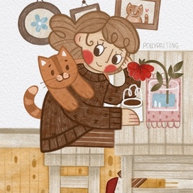 Девочка с котиком