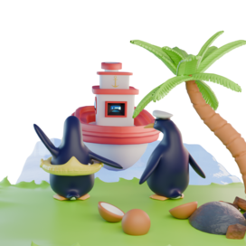 3D-иллюстрация "Пингвины-2"