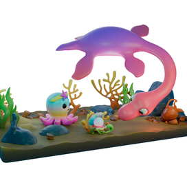 3D-иллюстрация "Морские обитатели"