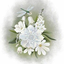  Букет белых цветов