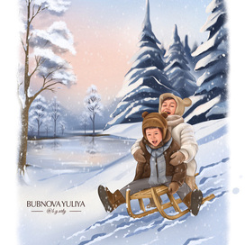 Дети на санках