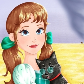 Элли и Тотошка из сказки «Волшебник Изумрудного города»