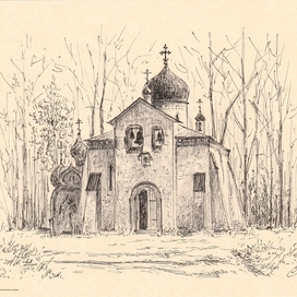 Храм Спаса Нерукотворного образа в Абрамцево 