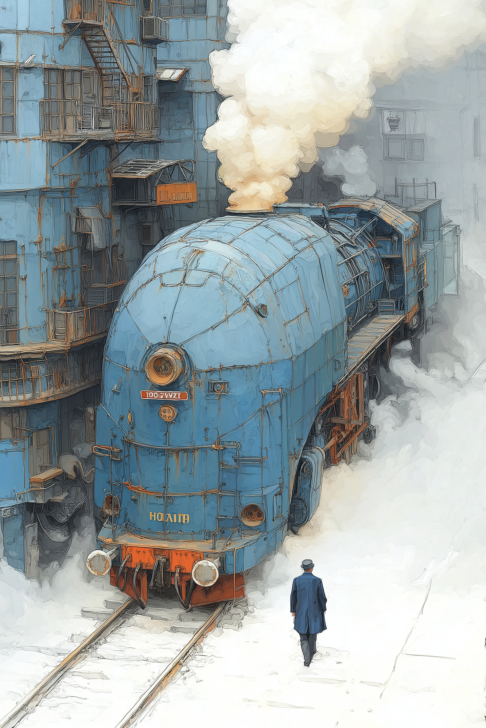 Человек и паровоз