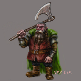 Дворф. Поиск персонажа. Выполнила в программе photoshop 