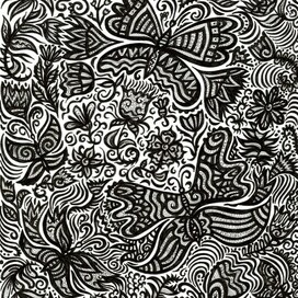 Бабочки и цветы, фон