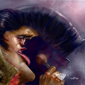 Элвис Пресли -  карикатура