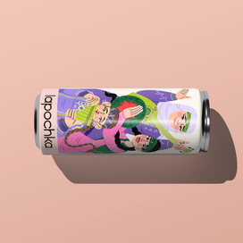 Иллюстрация для упаковки лимонада Lapochka