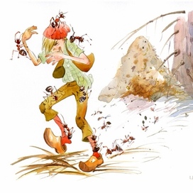 Нильс, нападение муравьев