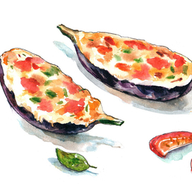 Баклажаны с сыром.