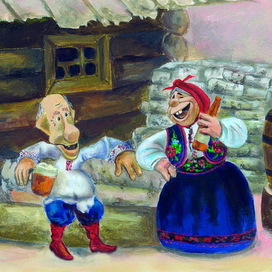 Иллюстрация для меню ресторана Корчма