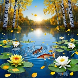 Осеннее озеро.