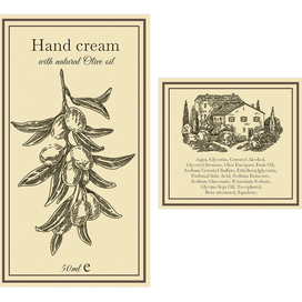 Этикетка для крема с оливковым маслом