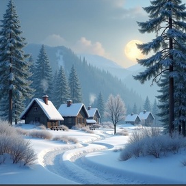 Зима в деревне. 