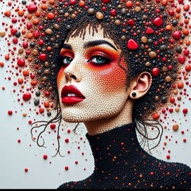 Пуантилизм из мелкой гальки. 