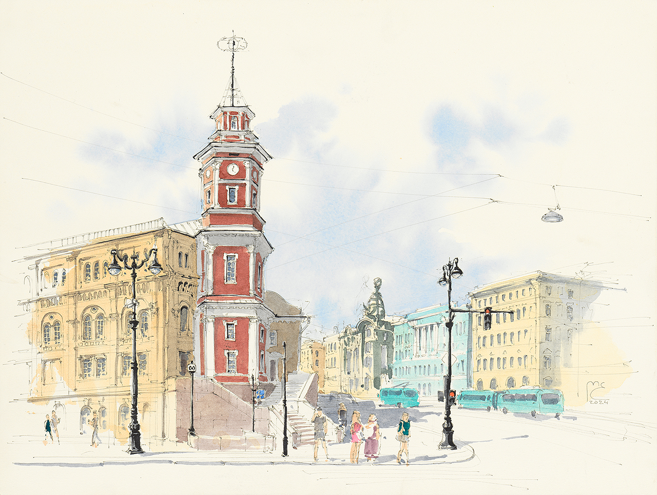 Думская башня. Виды Петербурга