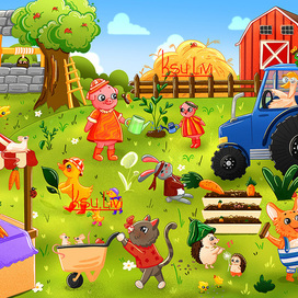 Детский виммельбух "Ферма"