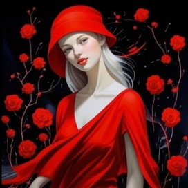 Девушка в красном.