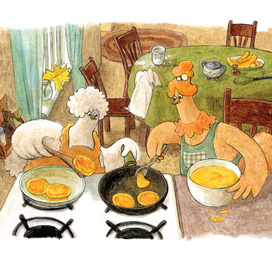 курочки на кухне