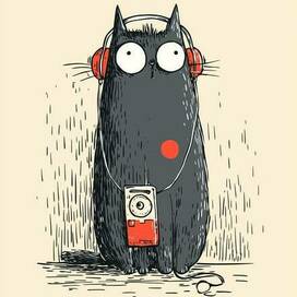 Нюся с плеером