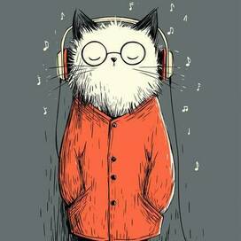 Умка слушает музыку