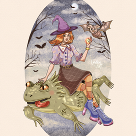 Ведьма на жабе