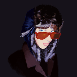 Девушка в ушанке