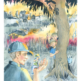 Русалка.Иллюстрация к фантастическому рассказу Юлии Чернухиной в сборнике "Волшебные витражи"