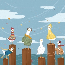 Осень. Чайки. Мне нечего надеть.