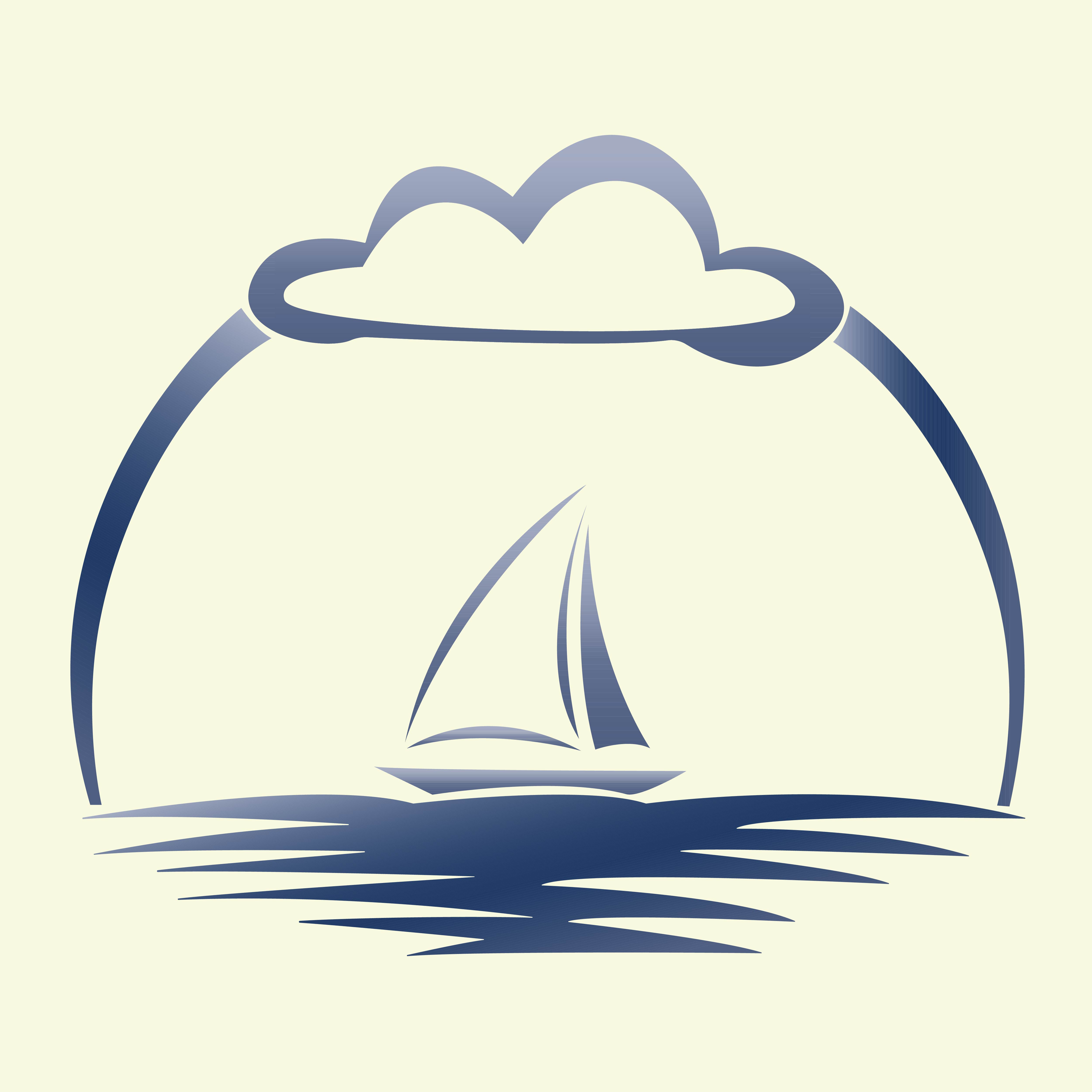 Парусная лодка.