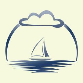 Парусная лодка.