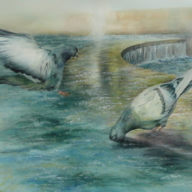 "В фонтане у библиотеки"