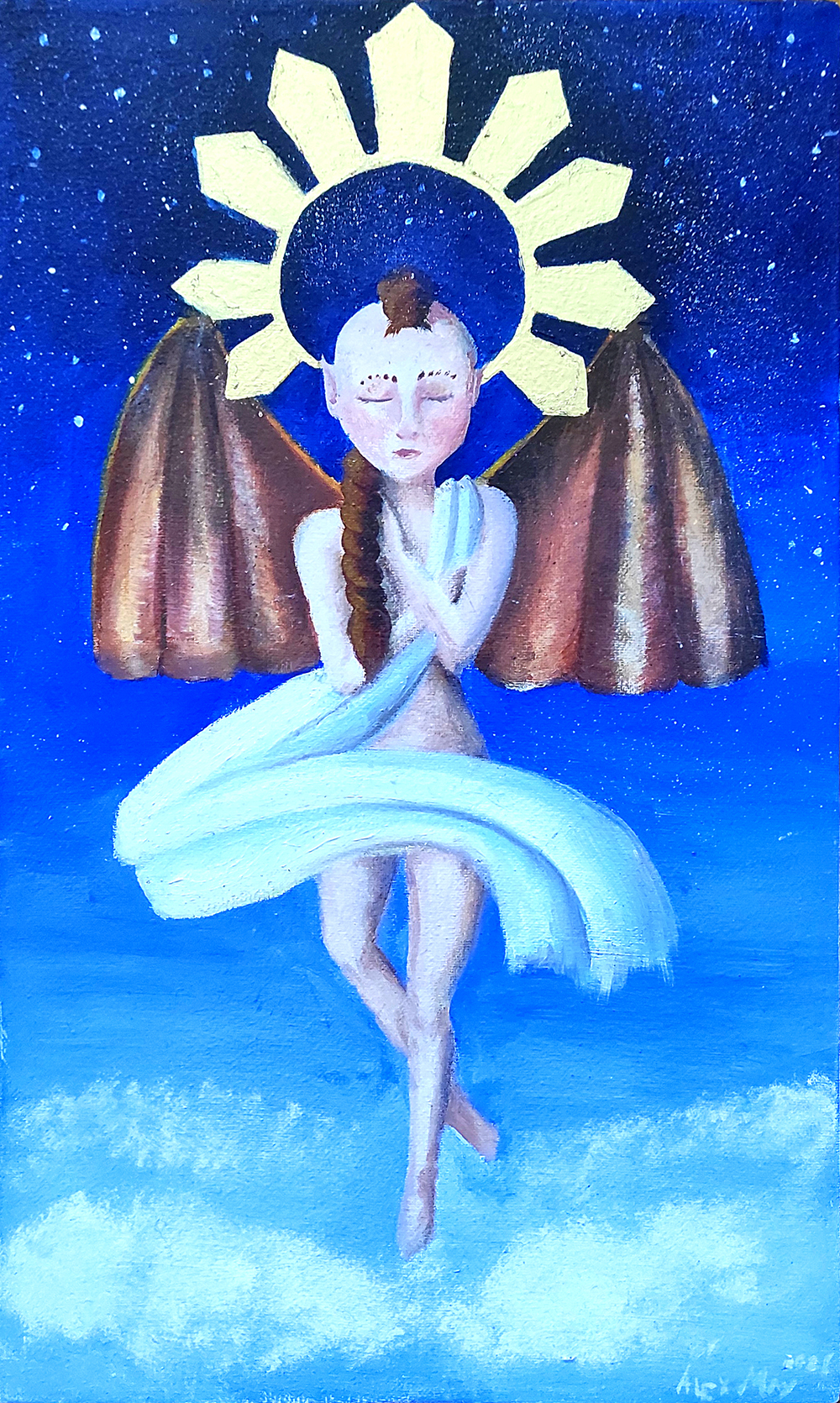 Самопровозглашенный ангел, х/м, 2022 г.