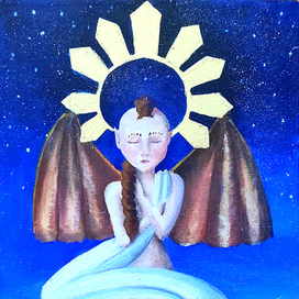 Самопровозглашенный ангел, х/м, 2022 г.