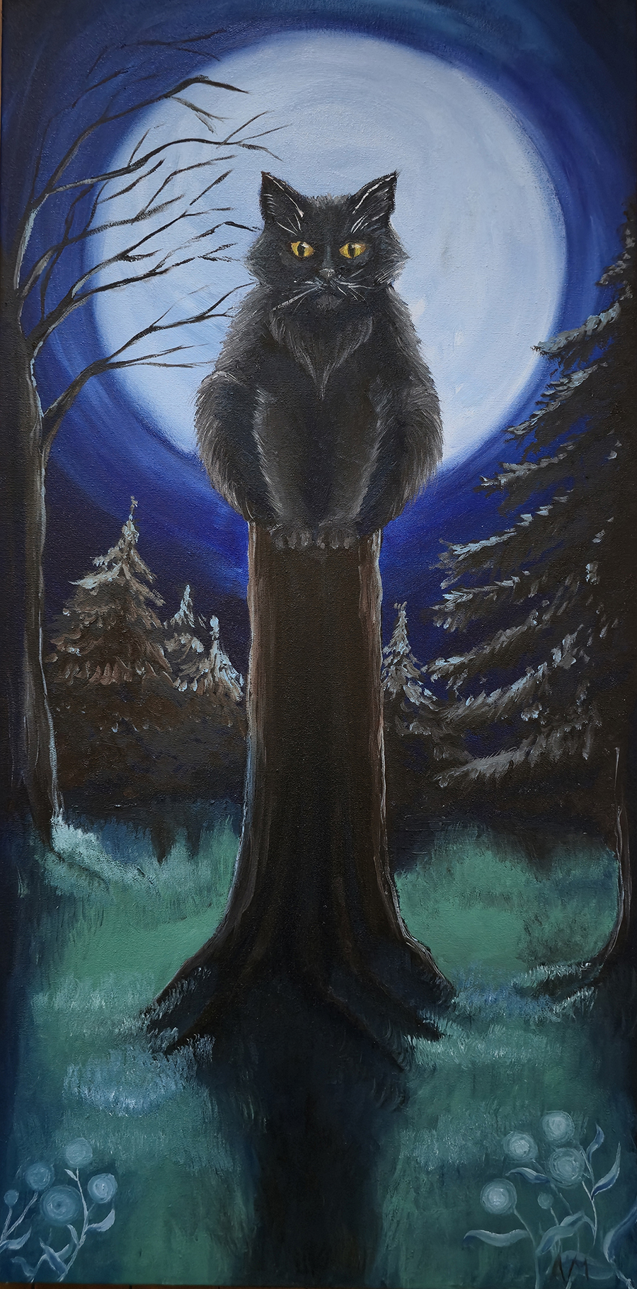 Кот-Баюн,х/м, 2025 г.