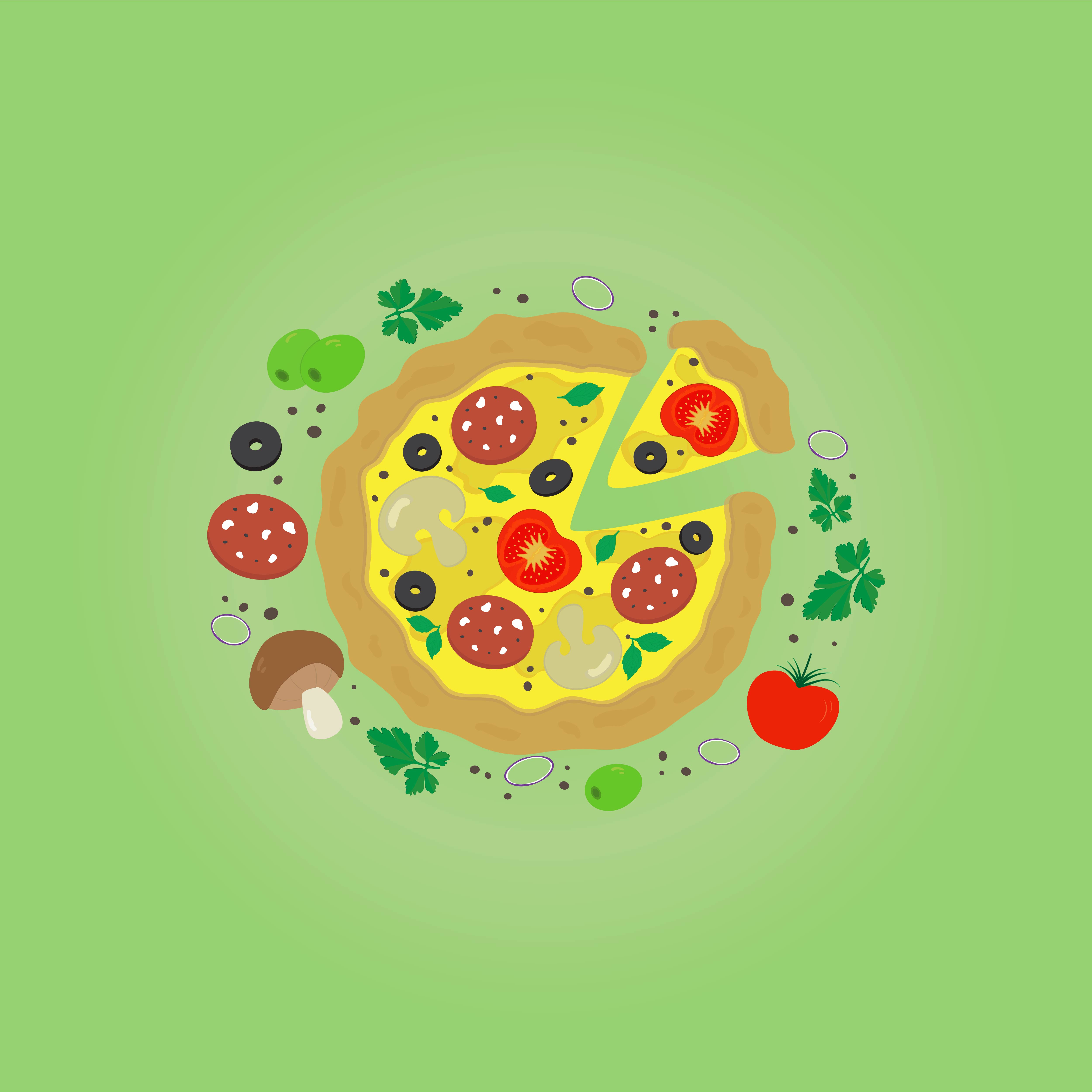 Пицца с начинками.