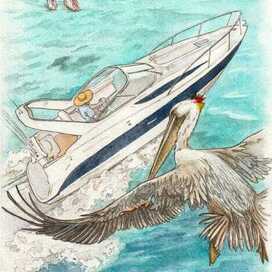 Илл. к рассказу Д. Черных "Пеликанья хирургия"