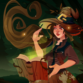 Травница на болоте колдует