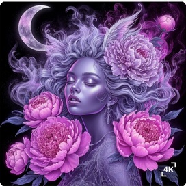 Женщина в пионах.