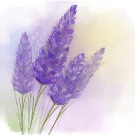 Открытка в акварельной технике