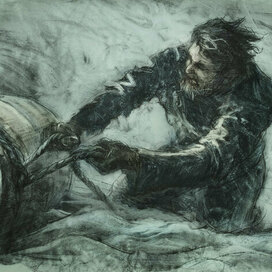 Иллюстрация к рассказу Эдгара По "Низвержение в Мальстрем"