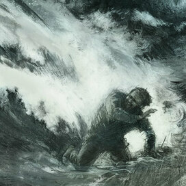 Иллюстрация к рассказу Эдгара По "Низвержение в Мальстрем"